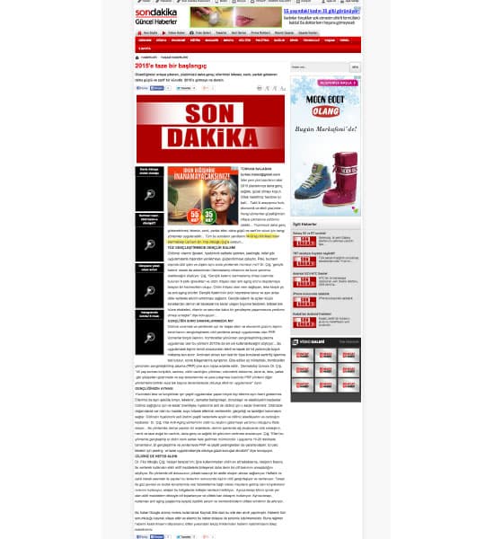 Dermal Klinik basın haberi