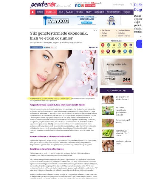 Dermal Klinik basın haberi